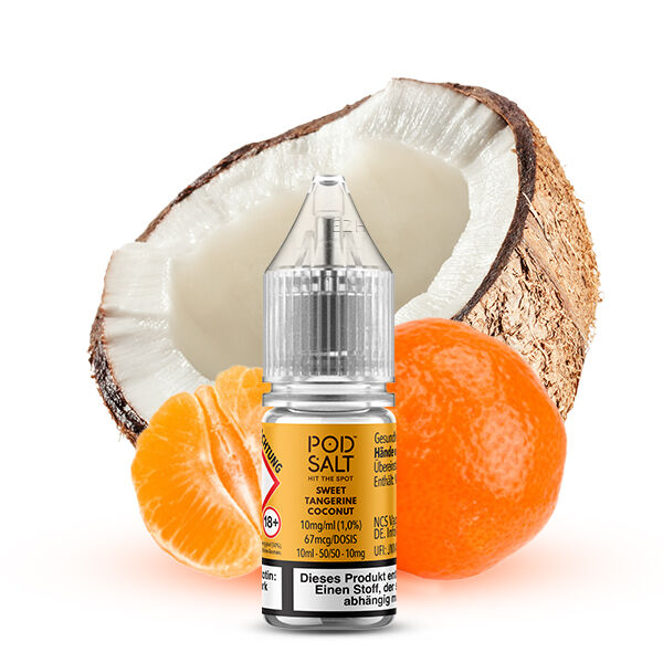 PodSalt - Xtra Sweet Tangerine Coconut - 10ml Nikotinsalz-Liquid