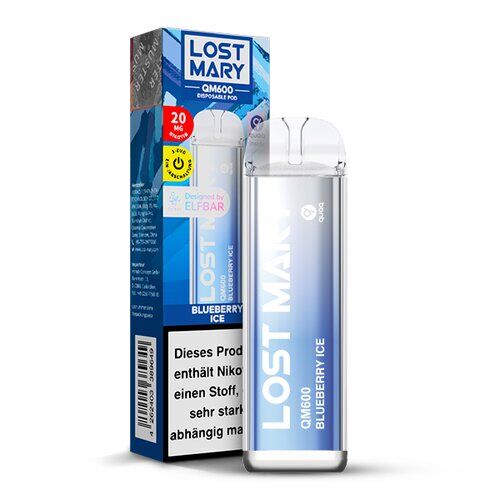 Lost Mary - QM600 Einweg E-Zigarette - Blueberry Ice 20mg/ml