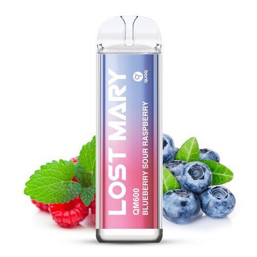 Lost Mary - QM600 Einweg E-Zigarette - Blueberry Sour Raspberry 20mg/ml