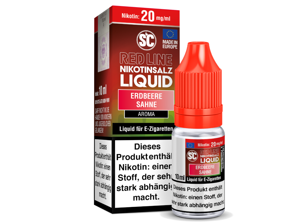 Red Line - Erdbeere Sahne - 10ml Nikotinsalz-Liquid