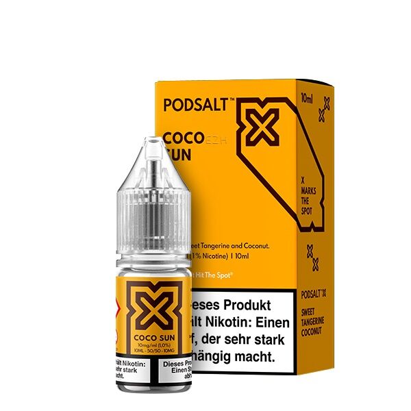 PodSalt - X Coco Sun - 10ml Nikotinsalz-Liquid