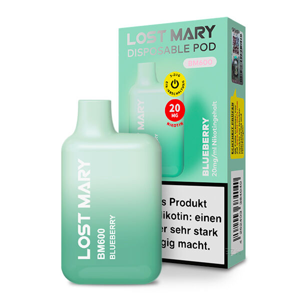Lost Mary - BM600 CP Einweg E-Zigarette - Blueberry 20mg/ml