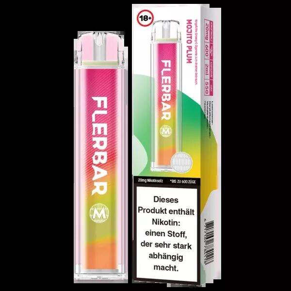 Flerbar Einweg E-Zigarette - Mojito Plum 20mg/ml