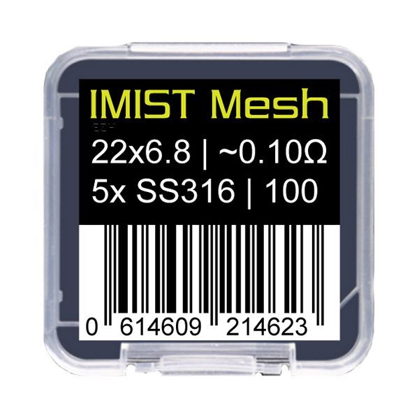 5x IMIST Simurg DL Prebuilt SS316 Mesh 100 Mesh-Streifen