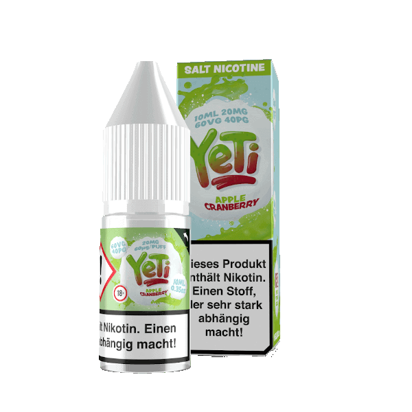 Yeti - 10ml Nikotinsalz Liquid - Apple Cranberry