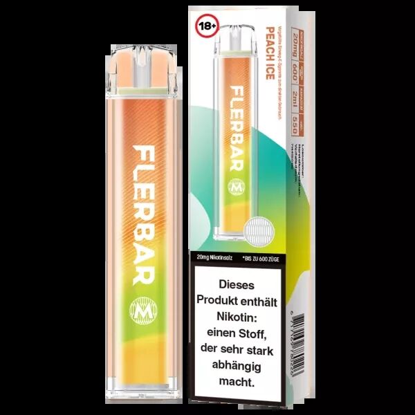 Flerbar Einweg E-Zigarette - Peach Ice 20mg/ml
