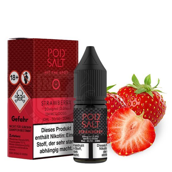 PodSalt - Strawberry - 10ml Nikotinsalz-Liquid