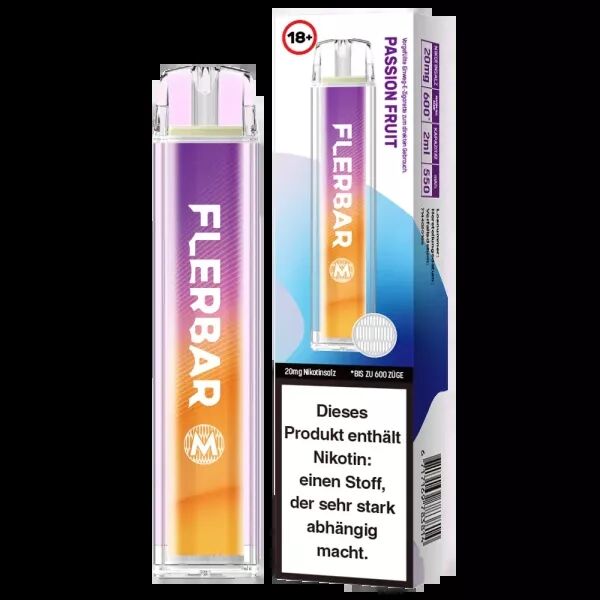 Flerbar Einweg E-Zigarette - Passionsfruit 20mg/ml