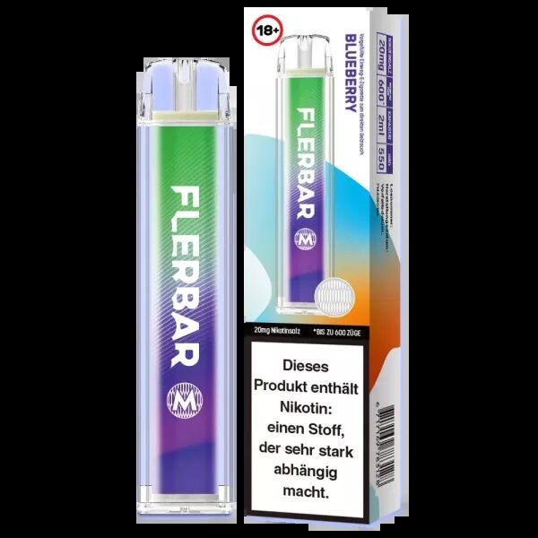 Flerbar Einweg E-Zigarette - Blueberry 20mg/ml
