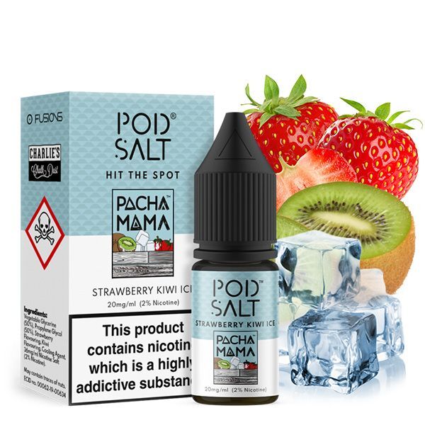PodSalt - Fusion Pacha Mama Strawberry Kiwi Ice - 10ml Nikotinsalz-Liquid