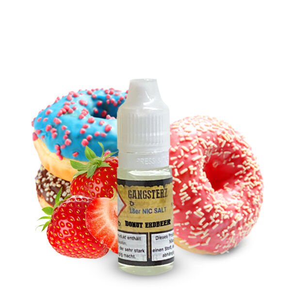 Donut Erdbeer - 10ml Nikotinsalz-Liquid 18mg/ml