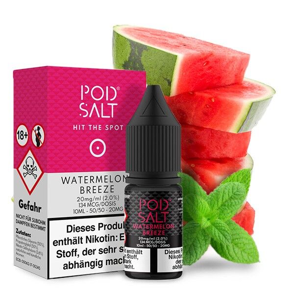 PodSalt - Watermelon Breeze - 10ml Nikotinsalz-Liquid