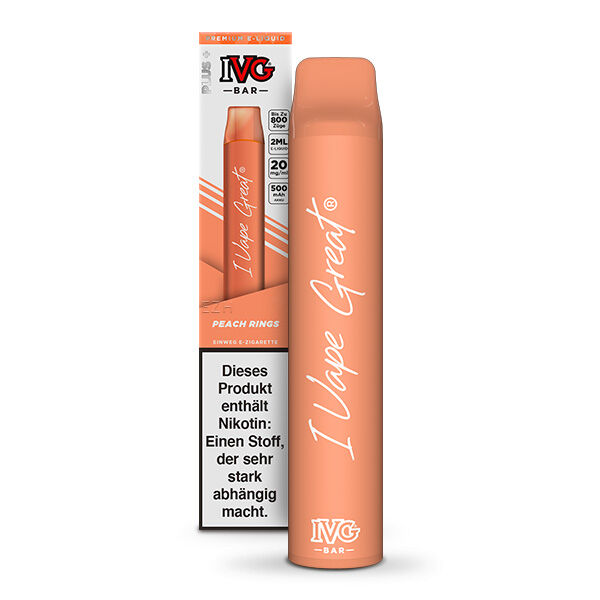 IVG - Bar Einweg E-Zigarette - Peach Rings 20mg/ml