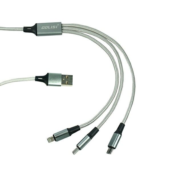 Golisi 3 in 1 USB Ladekabel 120cm