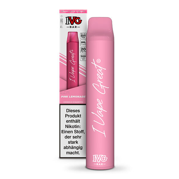IVG - Bar Einweg E-Zigarette - Pink Lemonade 20mg/ml