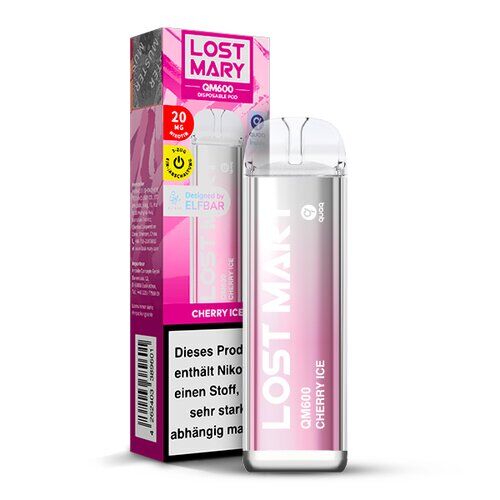 Lost Mary - QM600 Einweg E-Zigarette - Cherry Ice 20mg/ml