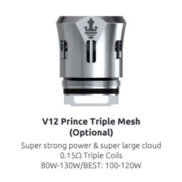 3x SMOK V12 Prince Triple Mesh Coil Verdampferkopf